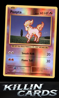 Reverse Holofoil Ponyta 19/108 Pokemon Common XY - Evolutions Card NM - Image 1