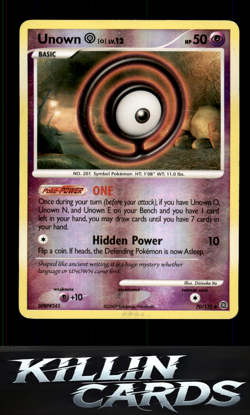 Reverse Holofoil Unown [O] 70/132 Pokemon Uncommon Secret Wonders Card LP - Image 1
