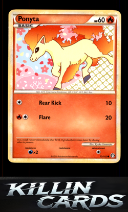 Ponyta 72/102 Pokemon Common Triumphant Card NM - Image 1