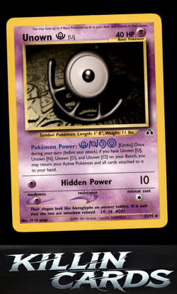 Unown [U] 51/75 Pokemon Uncommon Neo Discovery Card NM - Image 1