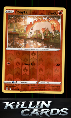 Reverse Holofoil Ponyta 021/189 Pokemon Common SWSH10: Astral Radiance Card NM - Image 1