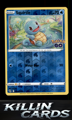 Reverse Holofoil Squirtle 015/078 Pokemon Common Pokemon GO Card NM - Image 1