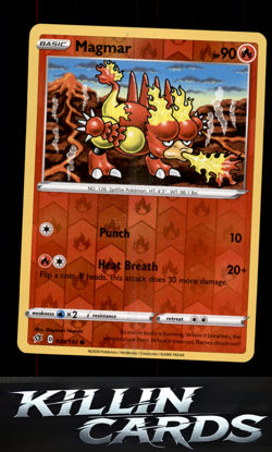 Reverse Holofoil Magmar 029/192 Pokemon Common SWSH02: Rebel Clash Card NM - Image 1