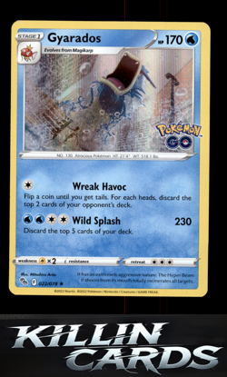 Gyarados 022/078 Pokemon Holo Rare Pokemon GO Card NM - Image 1