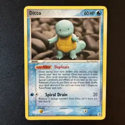 Ditto [Squirtle] Delta Species 64/113 Regular Non Holo 2005 Pokemon Card LP - Image 1