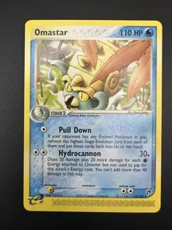 Pokemon Sandstorm Rare Card - Omastar 19/100 E Reader - Image 1