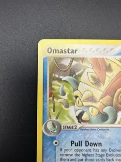 Pokemon Sandstorm Rare Card - Omastar 19/100 E Reader - Image 2