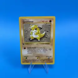 Pokemon Sandshrew Shadowless 1st Edition Common Card 62/102 Base Set - Image 1