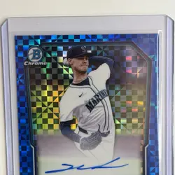 2026 Bowman Chrome KADE ANDERSON #CPA-KAN BLUE X-FRACTOR AUTO /150 Mariners - Image 3