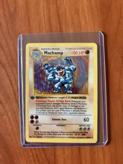 Pokemon TCG Machamp Holo Rare 1st Edition Base Set 8/102 - Image 1