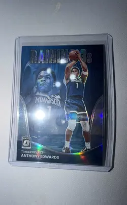 2022-23 Panini Donruss Optic - Raining 3s Anthony Edwards #2 Holo Prizm - Image 1