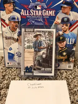 2026 Topps Series 2 #597 Lou Gehrig Legends Golden Mirror Ultra Short Print Rare - Image 1