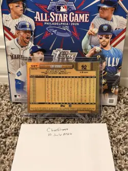 2026 Topps Series 2 #597 Lou Gehrig Legends Golden Mirror Ultra Short Print Rare - Image 2
