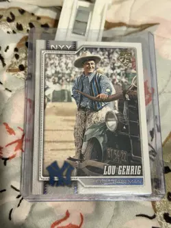 2026 Topps Series 2 #597 Lou Gehrig Legends Golden Mirror Ultra Short Print Rare - Image 3