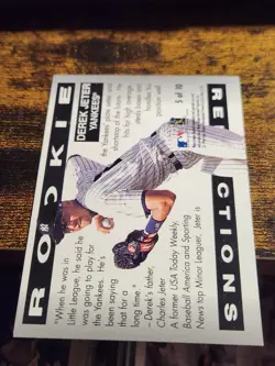 1996 FLEER ULTRA ROOKIE REFLECTIONS YANKEES #5 DEREK JETER - Image 2