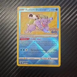 Radiant Blastoise 018/078 Pokemon GO Holo - Image 2
