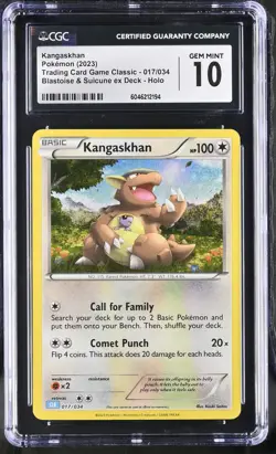 Kangaskhan 017/034 Pokemon TCG Blastoise & Suicune Ex Deck Holo CGC Gem Mint 10 - Image 1
