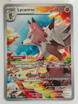 Pokemon TCG Lycanroc 166/159 JTG Journey Together SIR Full Art Card NM - Image 1