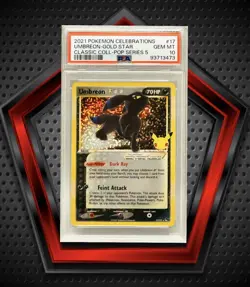 Umbreon - Gold Star *PSA 10* 2021 Pokemon Celebrations Classic Pop Series 5 #17 - Image 1