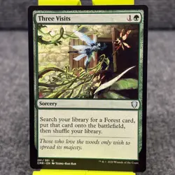 Three Visits #261 Magic Commander Legends Raw Ungraded - Image 2