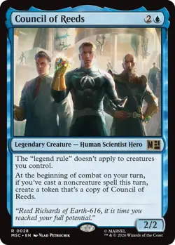 1x Council of Reeds MTG - Commander: Marvel Super Heroes - NM-Mint - Image 1