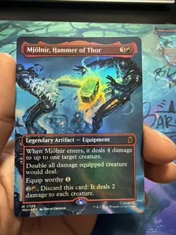Mjolnir, Hammer of Thor (Borderless) (0339) Marvel Super Heroes Foil - Image 1