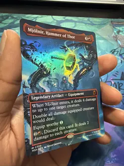 Mjolnir, Hammer of Thor (Borderless) (0339) Marvel Super Heroes Foil - Image 2