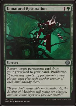 MTG Phyrexia: All Will Be One - Unnatural Restoration - Regular - Image 1