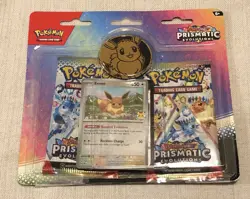 Pokemon Prismatic Evolutions 2-Pack Blister Eevee Pokemon Day - Image 1