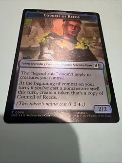 Council of Reeds 8 Wall 3 Marvel Super Heroes Foil Token Mtg M/NM MSH - Image 3