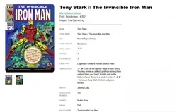 Tony Stark / The Invincible Iron Man - Comic Book Art- FOIL - 2026 - Image 1