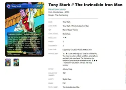 Tony Stark / The Invincible Iron Man - Comic Book Art- FOIL - 2026 - Image 2