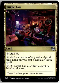 Turtle Lair 0190 Land Teenage Mutant Ninja Turtles Magic: The Gathering NM - Image 1