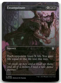 Exsanguinate (Borderless) #638 (Foil) (NM) Commander Masters CMM Magic MTG - Image 1