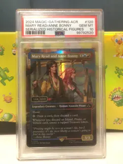 2024 MTG ASSASSIN'S CREED SERIALIZED #120 MARY READ AND ANNE BONNY /500 PSA 10 - Image 1