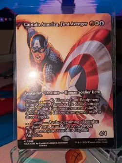 MTG Captain America First Avenger 0088 Marvel Secret Lair Full Art Borderless - Image 1