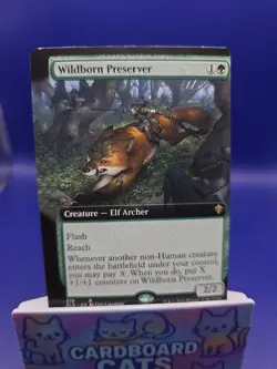 Miscut MTG Borderless Throne of Eldraine ELD Wildborn Preserver - Image 1