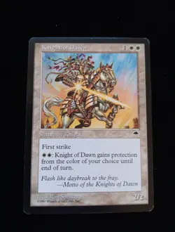 Knight of Dawn - Tempest - LP - Magic The Gathering - MTG Free Shipping Vintage - Image 1