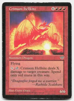 Crimson Hellkite Rare Mirage Magic: The Gathering Lightly Played - Image 1