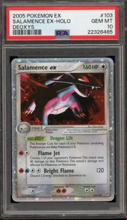 Pokemon Salamence ex EX Deoxys Holo Rare #103 PSA 10 Gem Mint - Image 1