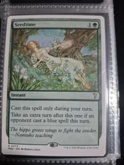 Seedtime Mystery Booster 2 White Border, MTG NM Condition - Image 1