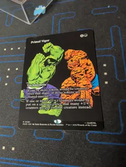 MTG Marvel Super Heroes - Primal Vigor Enchantment Mythic Full Art EN - MAR 0081 - Image 3