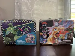Pokemon Collector Chest - Lunch Box Tin - w/ 6 Booster Packs (Lot of 2) - Image 1