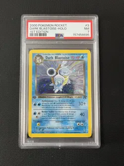 Pokemon TCG Dark Blastoise Holo Rare 1st Edition PSA 7 💧 - Image 1