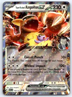 Team Rocket's Kangaskhan ex 162/217 ASC Ascended Heroes Pokemon Holo NM - Image 1