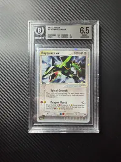 2003 POKEMON EX DRAGON #97 RAYQUAZA EX HOLO BGS 6.5 TOP LEFT SWIRL 🌀🌀 - Image 1