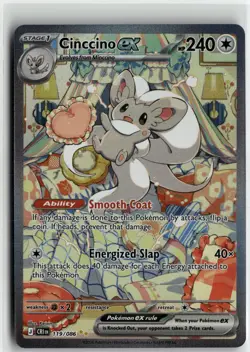 CINCCINO EX 119/086 HOLO SPECIAL ILLUSTRATION RARE CHAOS RISING POKEMON NM/M - Image 1