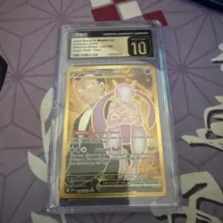 2025 Pokemon DestinedRivals Team Rocket's Mewtwo ex HoloHyperRare CGC 10 240/182 - Image 1