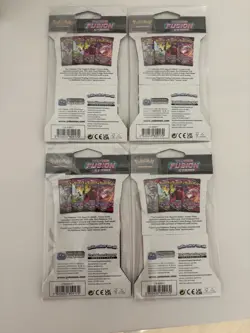 Pokemon TCG x 4 Fusion Strike Sleeved Booster Pack Complete Art Set New & Sealed - Image 2