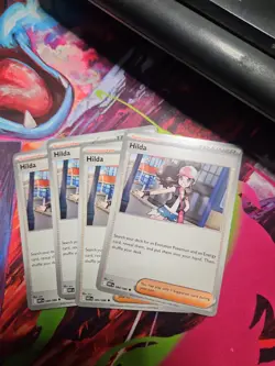 4x Hilda 084/086 x4 - White Flare - Pokemon TCG - Playset - Image 1